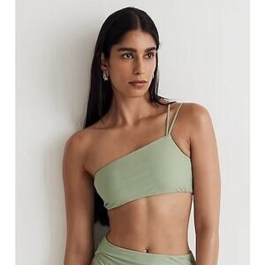 Madewell Double-Strap One-Shoulder Bikini Top Size XXS NWT